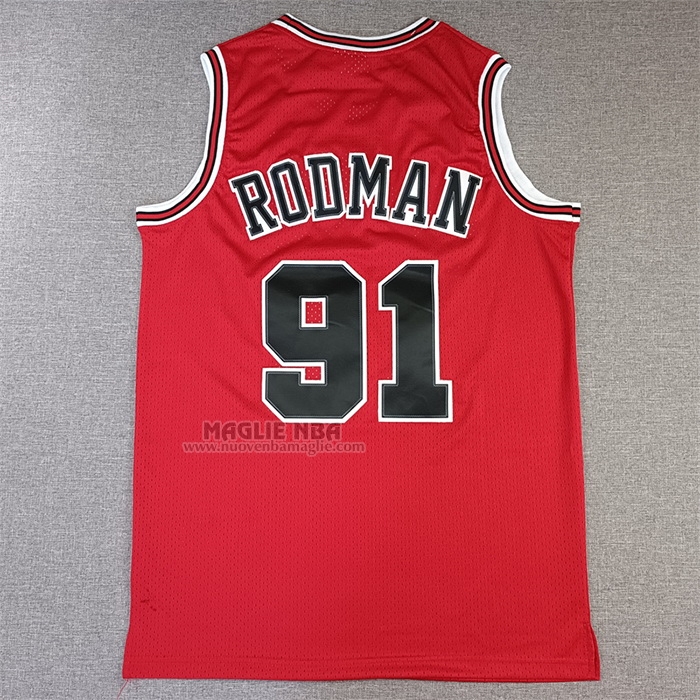 Maglia
 Dennis Rodman NO 91 Chicago Bulls Mitchell & Ness 1997-98 NBA Finals Rosso
